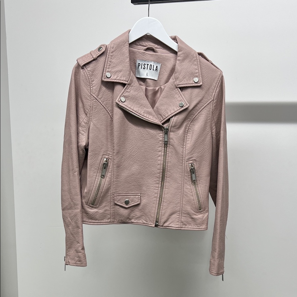 Pistola Women's Blush Faux Leather Jacket